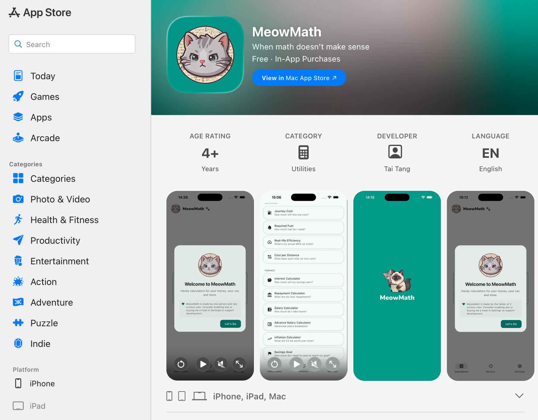MeowMath App